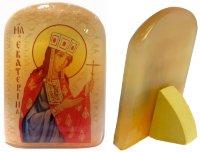 Именная икона из селенита "Екатерина Великомученица"