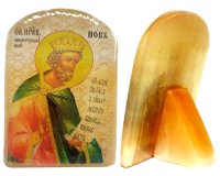 Именная икона из селенита "Святой Иов Многострадальный"