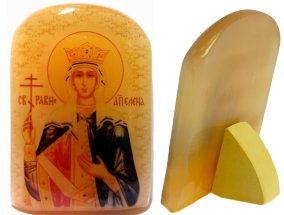 Именная икона из селенита "Елена Равноапостольная Царица" 