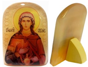 Именная икона из селенита "Святая Мученица Светлана" 