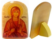 Именная икона из селенита "Святая Марина Великомученица"