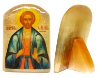 Именная икона из селенита "Великомученик Иоанн Сочавский"