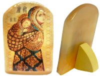  Икона из селенита "Божией Матери Колыбельная (Перуанская)"