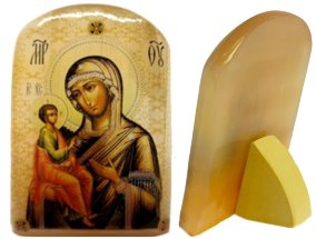 Икона из селенита "Божией Матери Иерусалимская" 