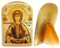 Икона из селенита "Божьей Матери Албазинская"