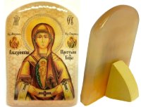 Икона из селенита "Божьей Матери Албазинская"