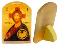 Икона из селенита с подставкой "Творец Живота"