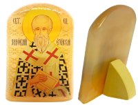 Именная икона из селенита "Св. Зиновий епископ Егейский"