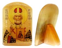 Именная икона из селенита "Св. Тарасий Константинопольский"