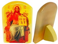 Икона из селенита "Иисус Христос Царь Славы"