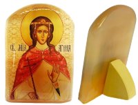 Именная икона из селенита "Мученица Агния Анна Римская"
