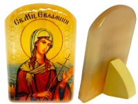 Икона из селенита с подставкой "Мученица Евлампия Никомидийская"