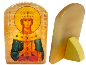Именная икона из селенита 2 "Екатерина Великомученица" 
