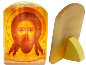 Икона из селенита "Спас Нерукотворный" 