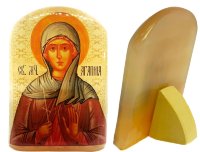 Именная икона из селенита "Св. Агапия"