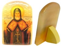 Икона из селенита с подставкой "Митрофан Воронежский"